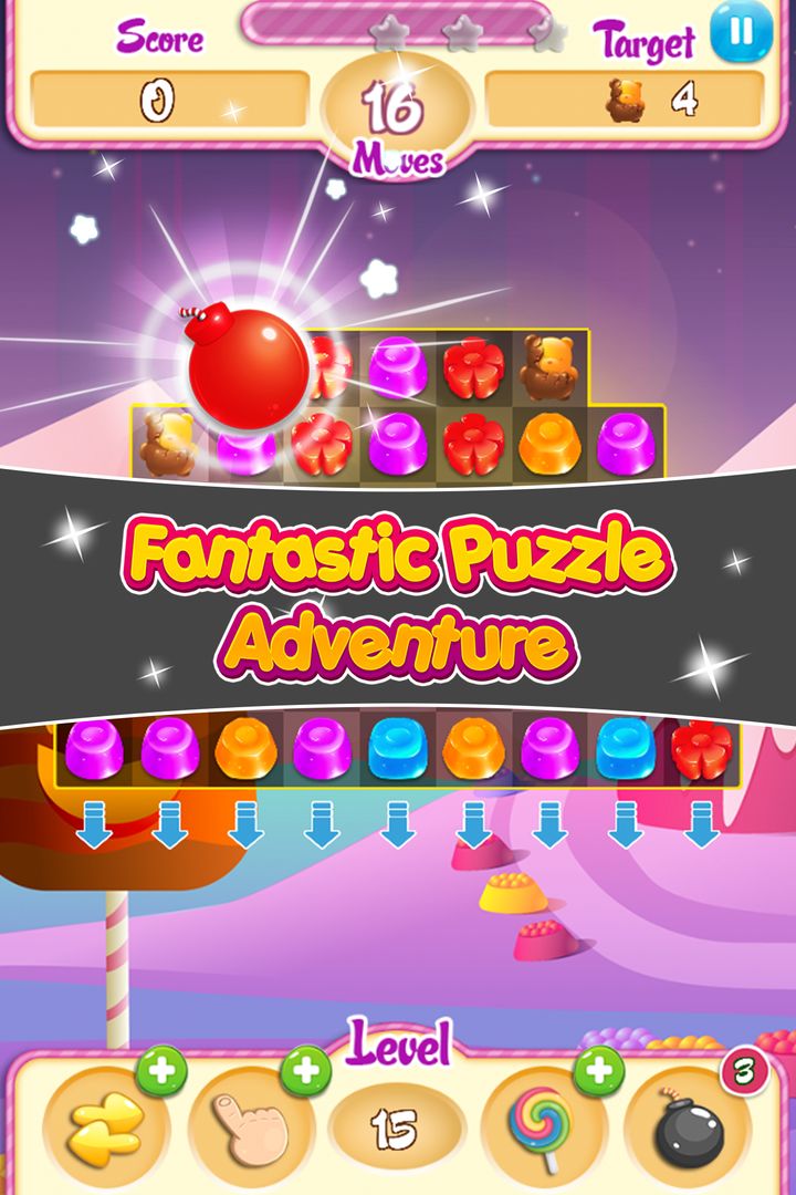 Screenshot of Jelly Crush: Match 3 Puzzle