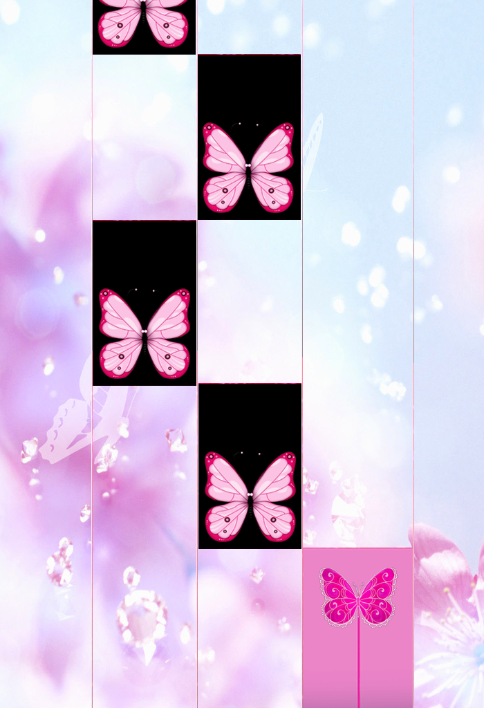 Pink Butterfly Piano Tiles 2018 게임 스크린 샷