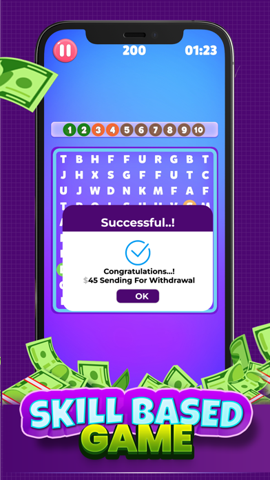 Word Search Real Money Prizes ゲームのスクリーンショット
