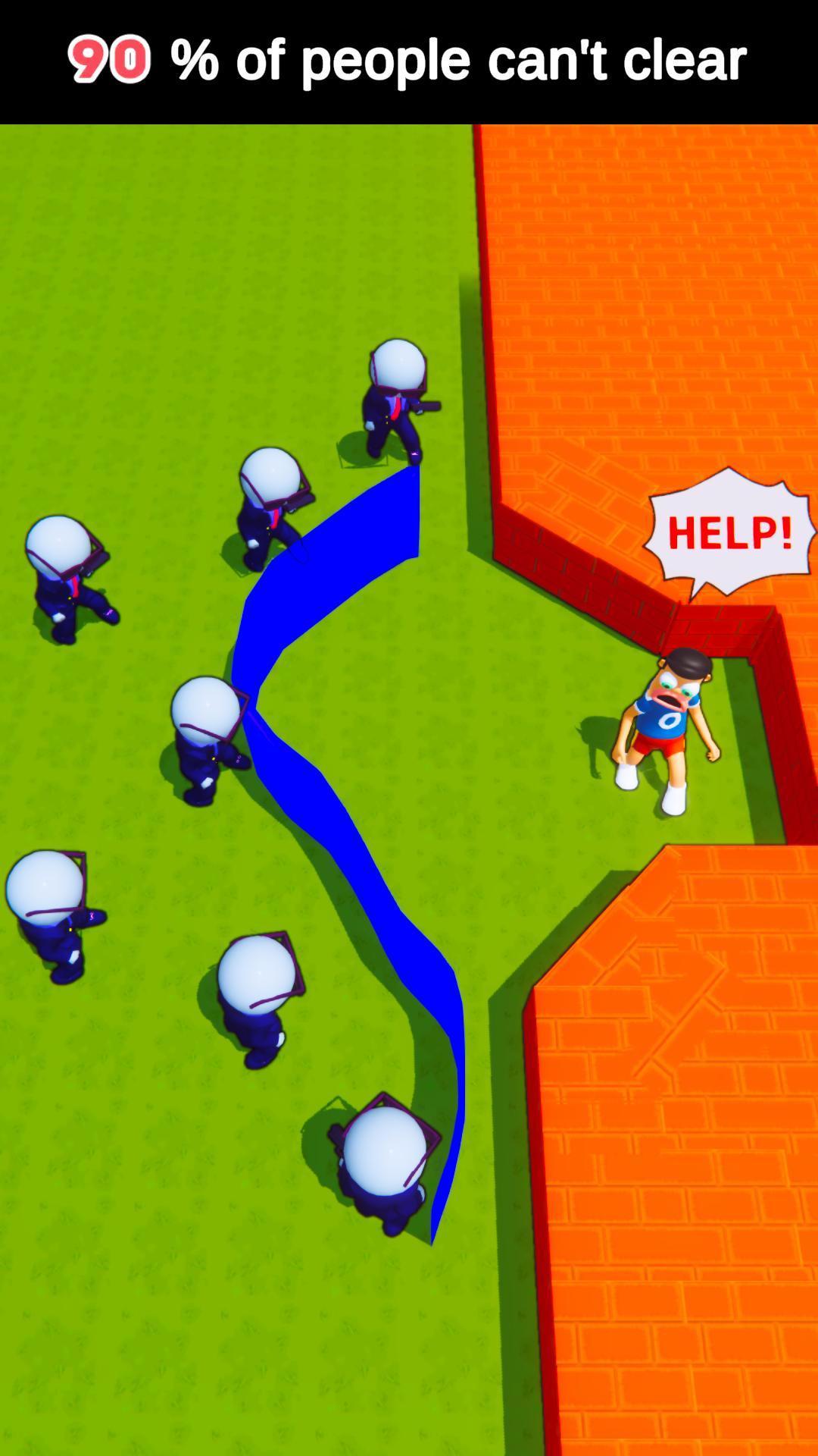 Screenshot of Save the people - draw game