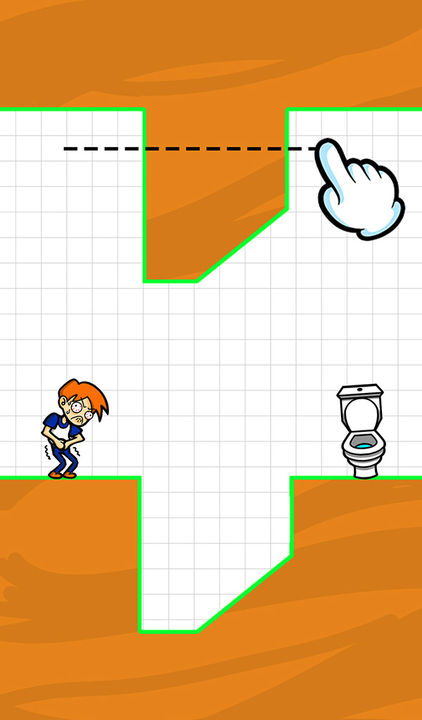 Slice Bridges: Rush To Toilet Game Screenshot