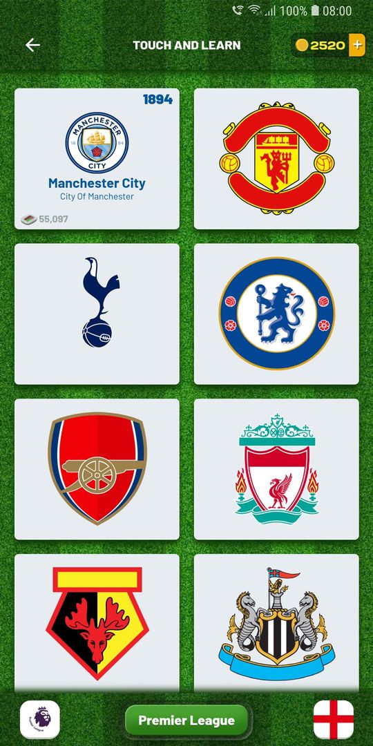 Soccer Clubs Logo Quiz ภาพหน้าจอเกม
