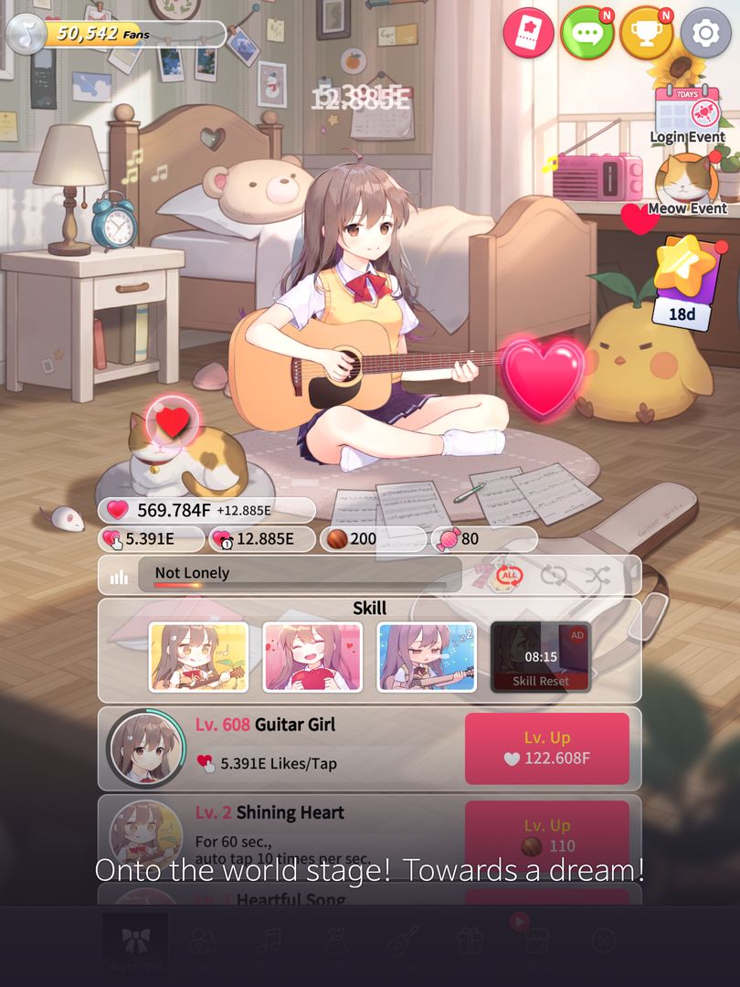 Screenshot of Guitar Girl : Relaxing Music Game