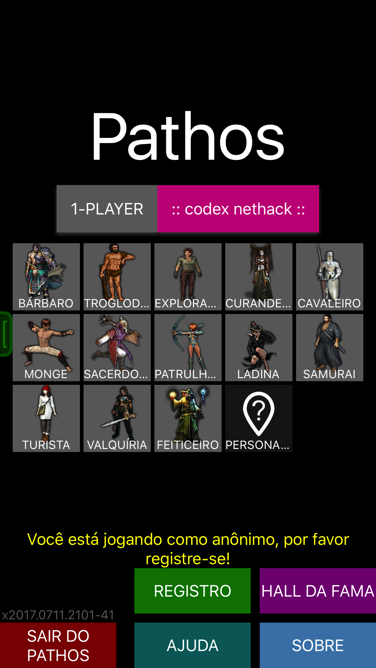 Captura de Tela do Jogo Pathos: Nethack Codex