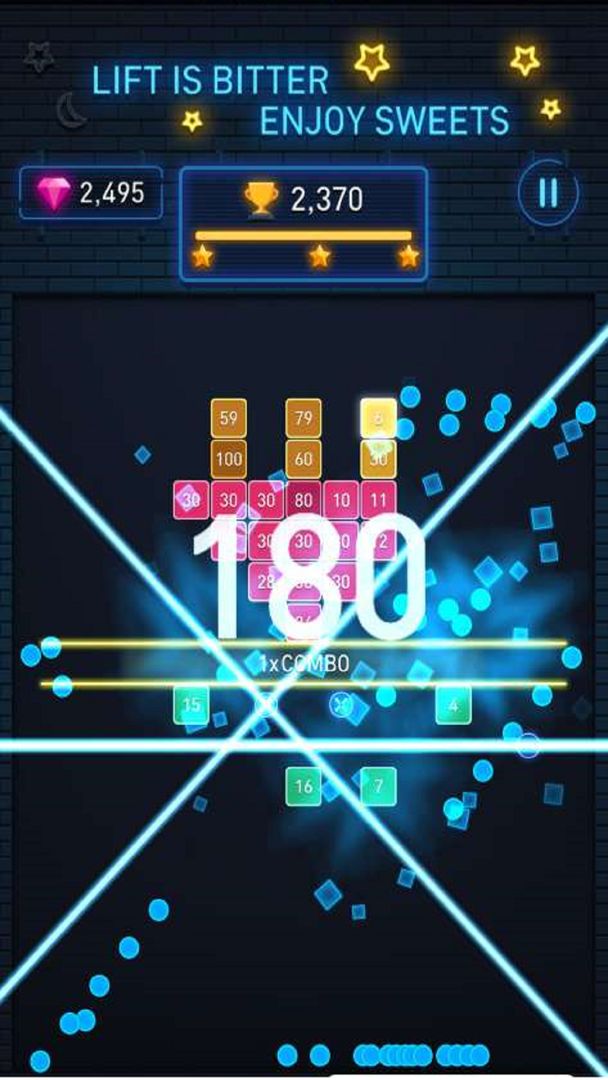 Screenshot of Brick Breaker: Neon Brick Ball