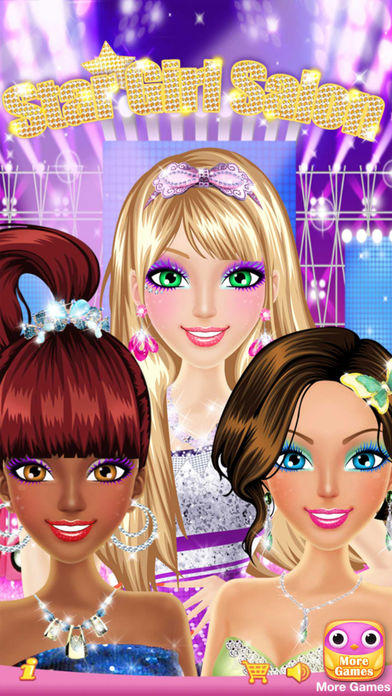 Screenshot 1 of Star Girl Salon™ - Permainan Solek Gadis, Berdandan dan Solek 