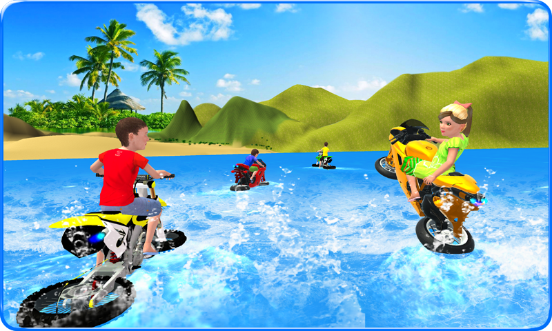 Kids Water Surfing Bike Racingのキャプチャ