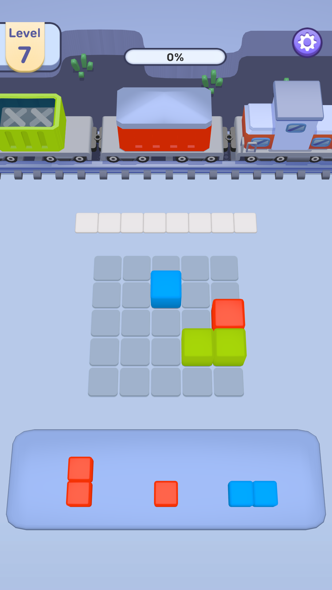 Block Away: Train Jam Game Screenshot