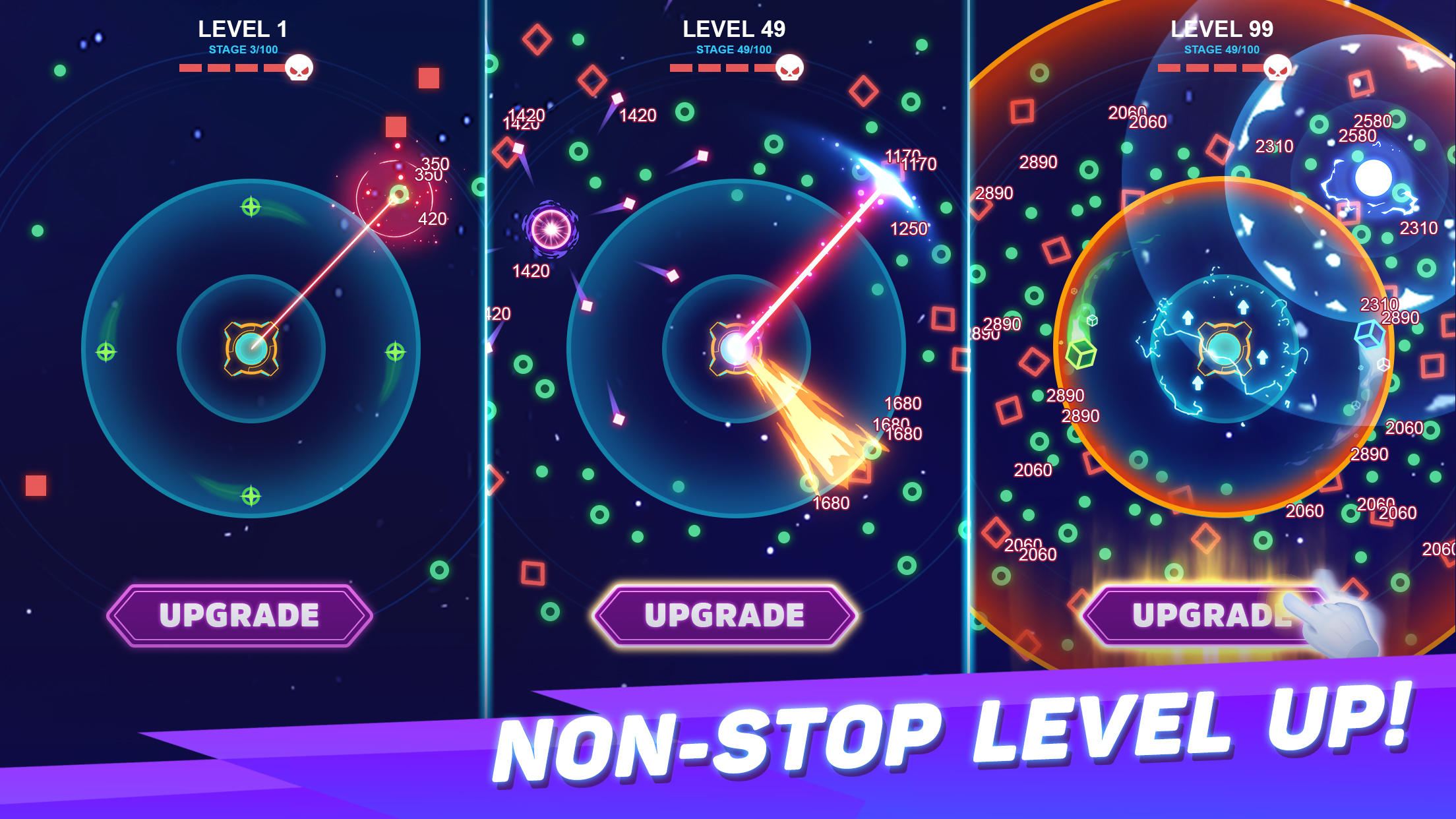 Cuplikan Layar Game Space War: Idle Tower Defense