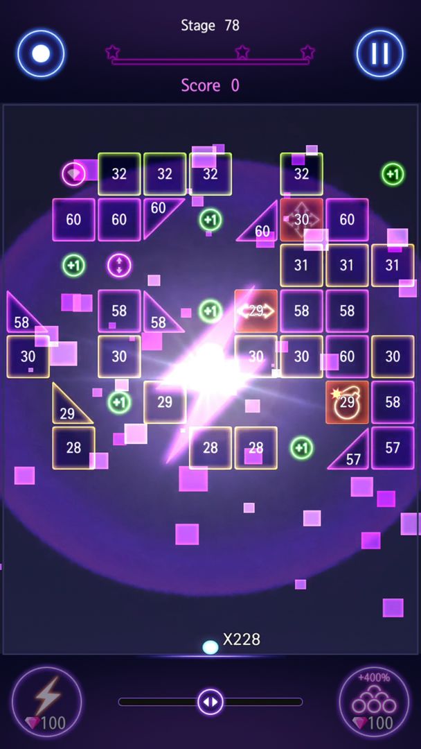 Bricks Breaker Hit - Glow Ball screenshot game
