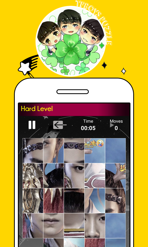 Скриншот игры TFBOYS Puzzle Game 🍀