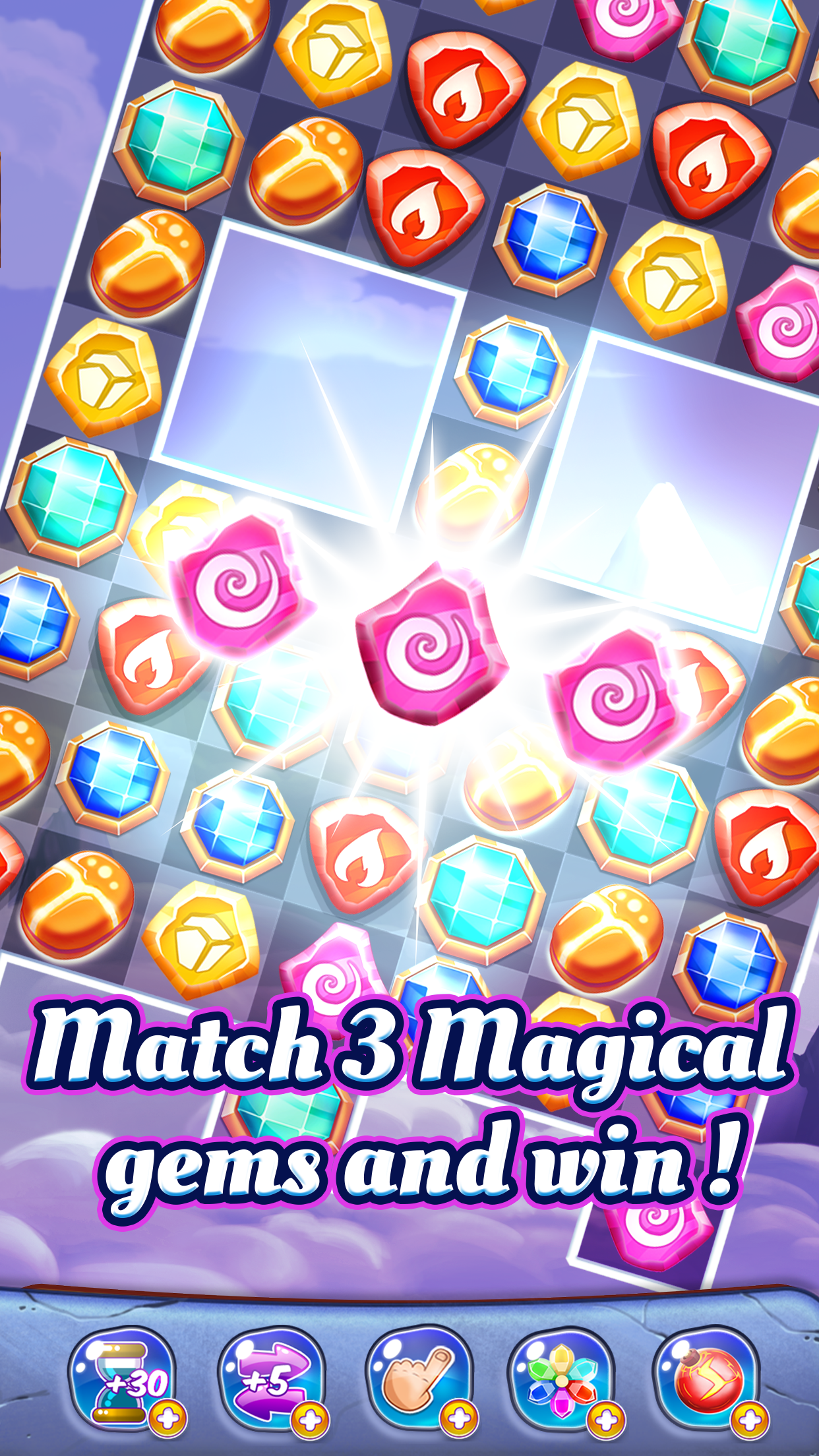 Gem Quest Match 3 Game Screenshot