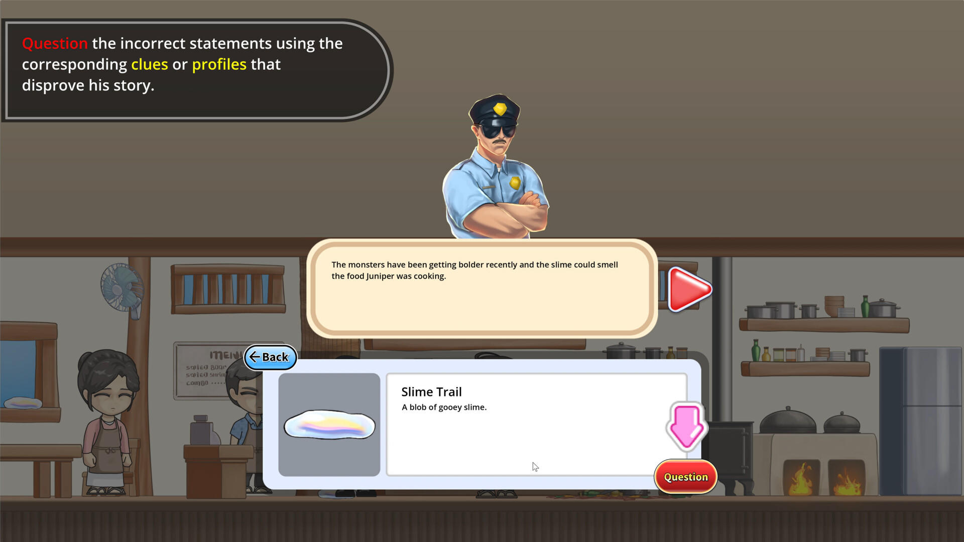 Slime in a Trench Coat: A Cooking Mystery Game Screenshot