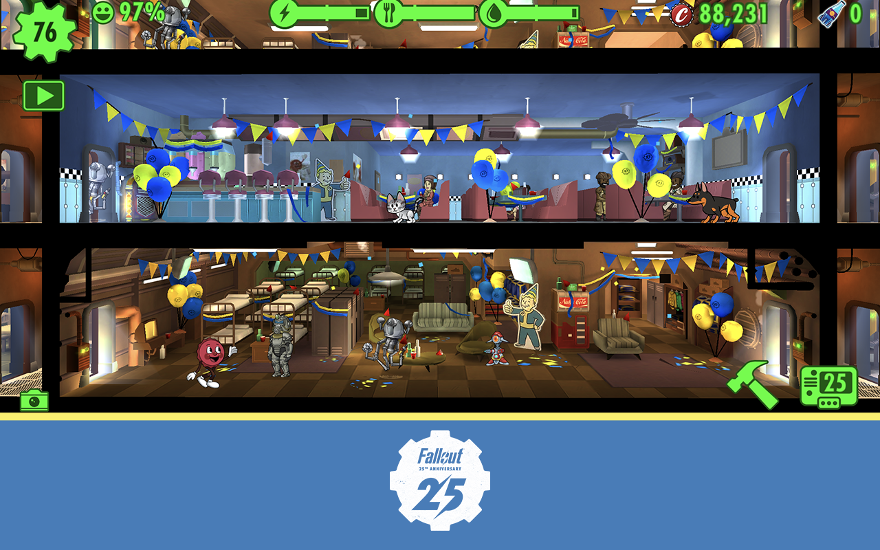 Fallout Shelter ภาพหน้าจอเกม
