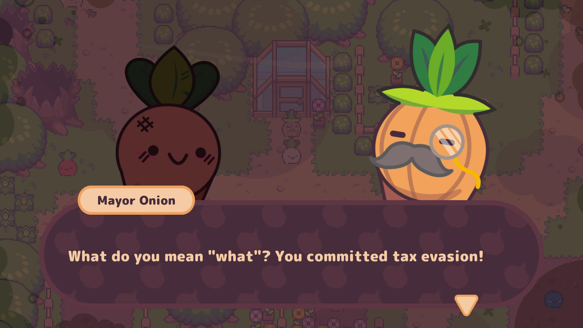 Turnip Boy Commits Tax Evasion Game Screenshot