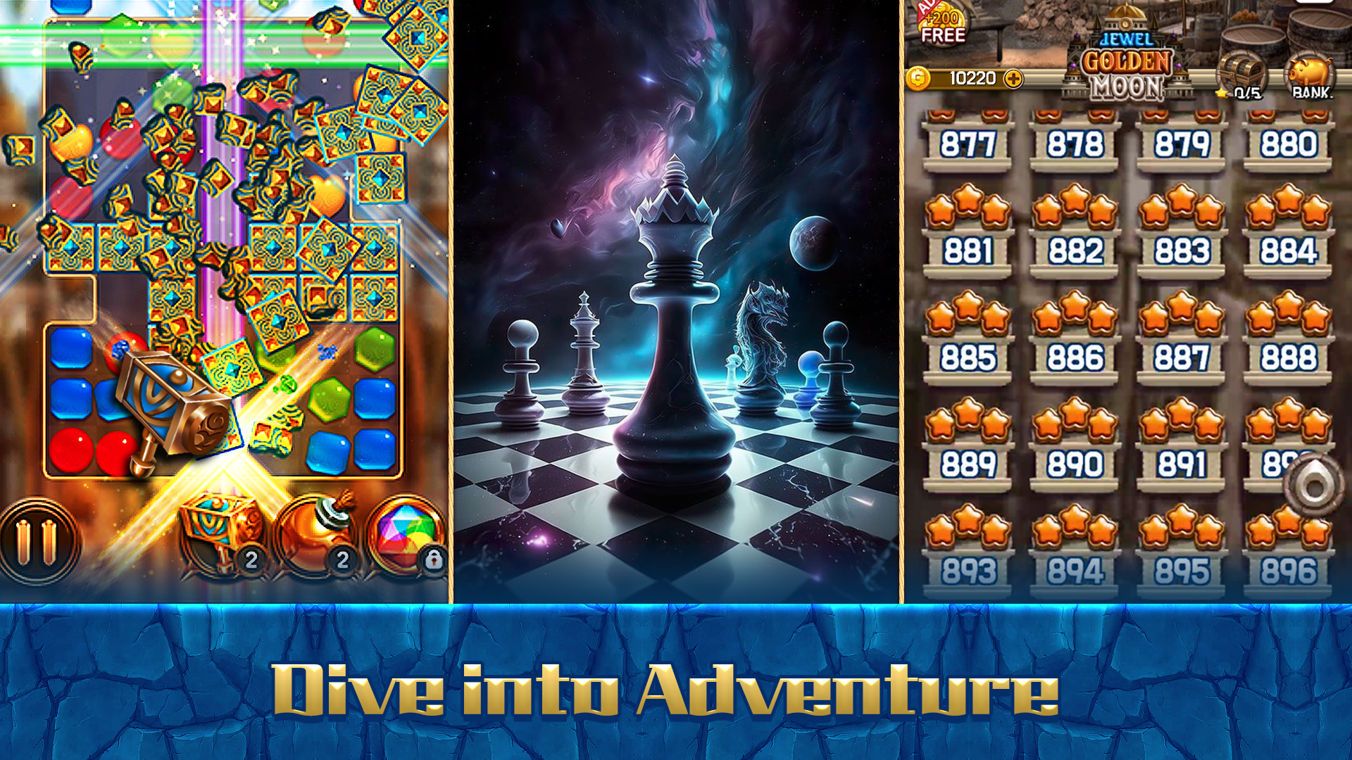 Jewel Golden Moon:Match3 Game Screenshot