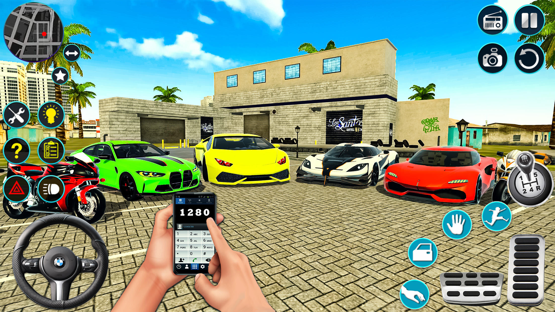 Screenshot 1 of 오픈 월드 자동차 운전 3D 시뮬레이션 1.1