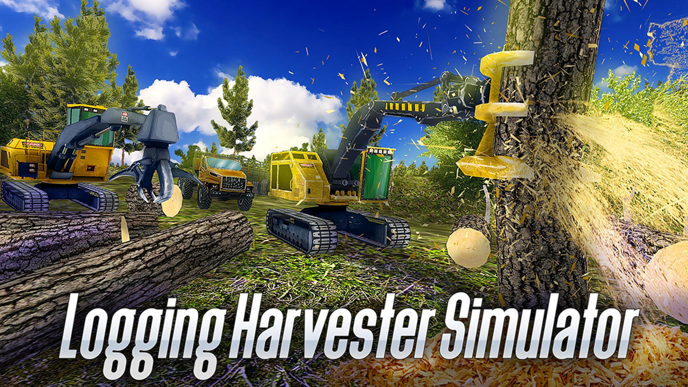 Logging Harvester Truck Game Screenshot