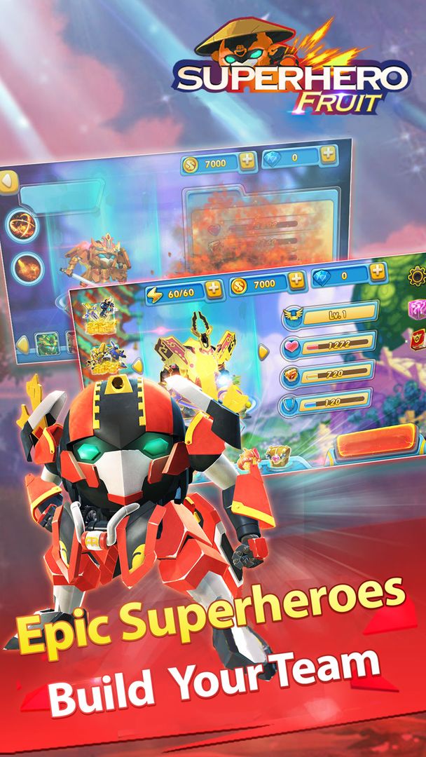 Superhero Fruit: Robot Wars - Future Battles screenshot game