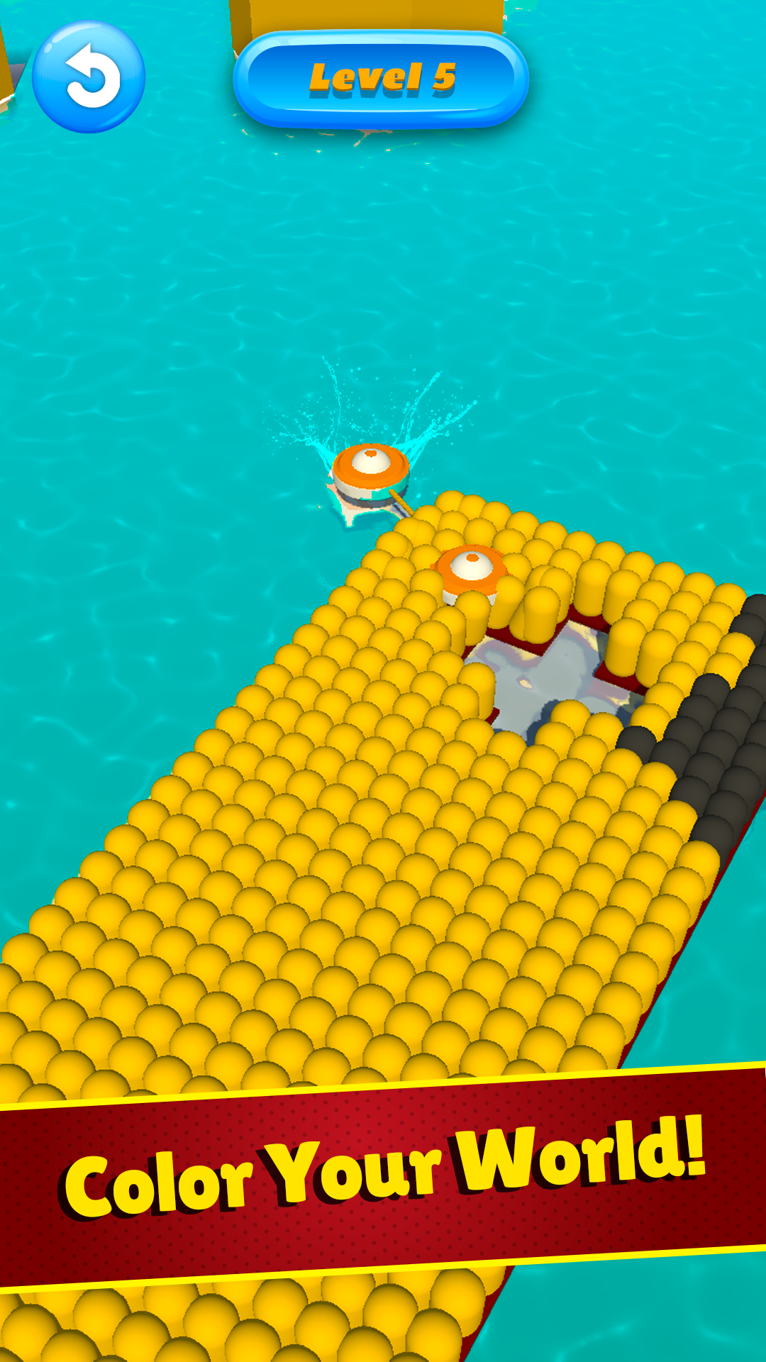 Paint Bubble Rolling Game Game Screenshot