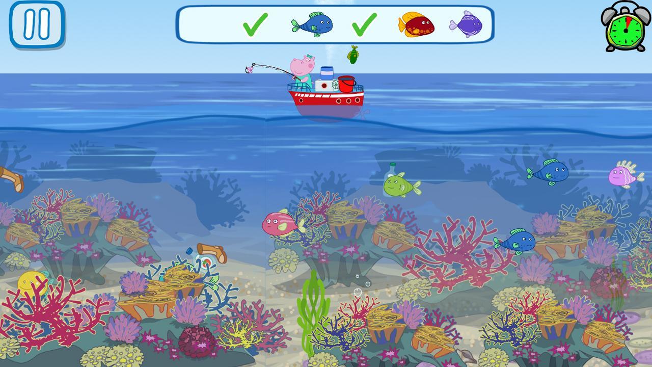 Funny Kids Fishing Games Game Screenshot