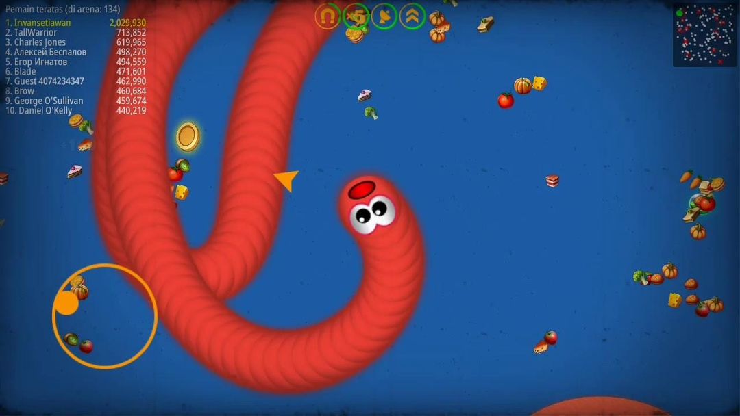 Screenshot of Snake Zone: Worm Mate Zone Crawl Cacing.io 2020