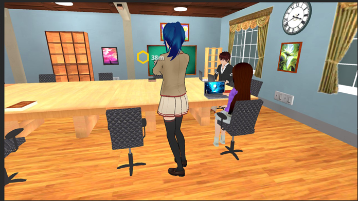 High School Teacher Anime Game Game Screenshot