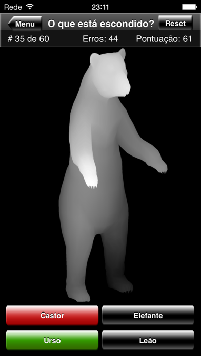 Captura de Tela do Jogo Olho Mágico Animal Quiz