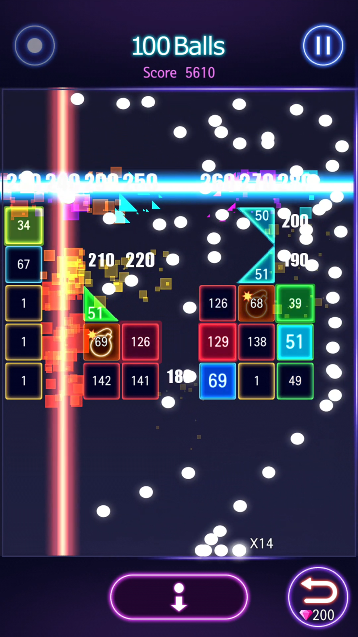 Screenshot 1 of Bricks Breaker Hit - Glow Ball 1.0.37
