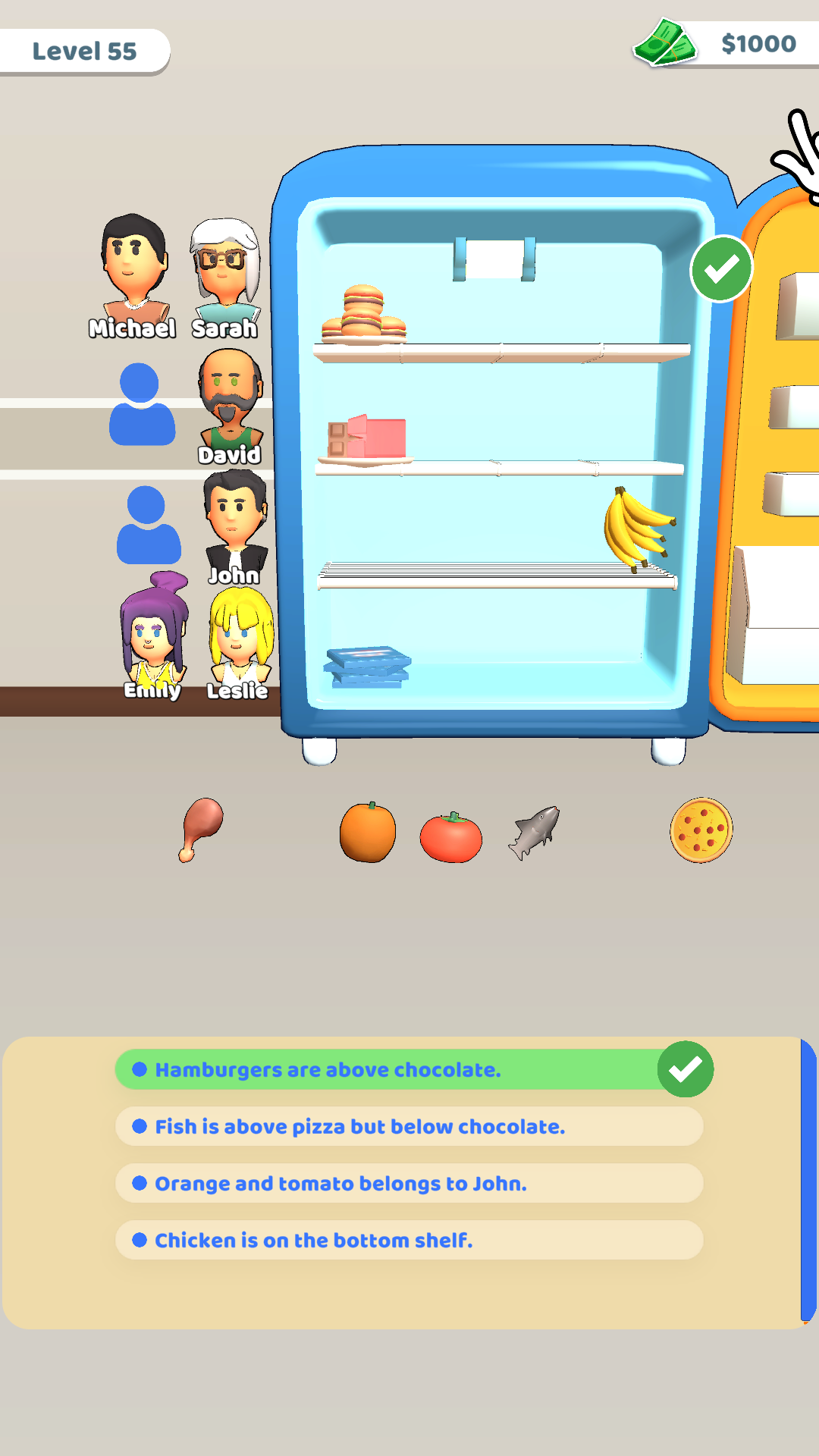 Скриншот игры Fridge Sort