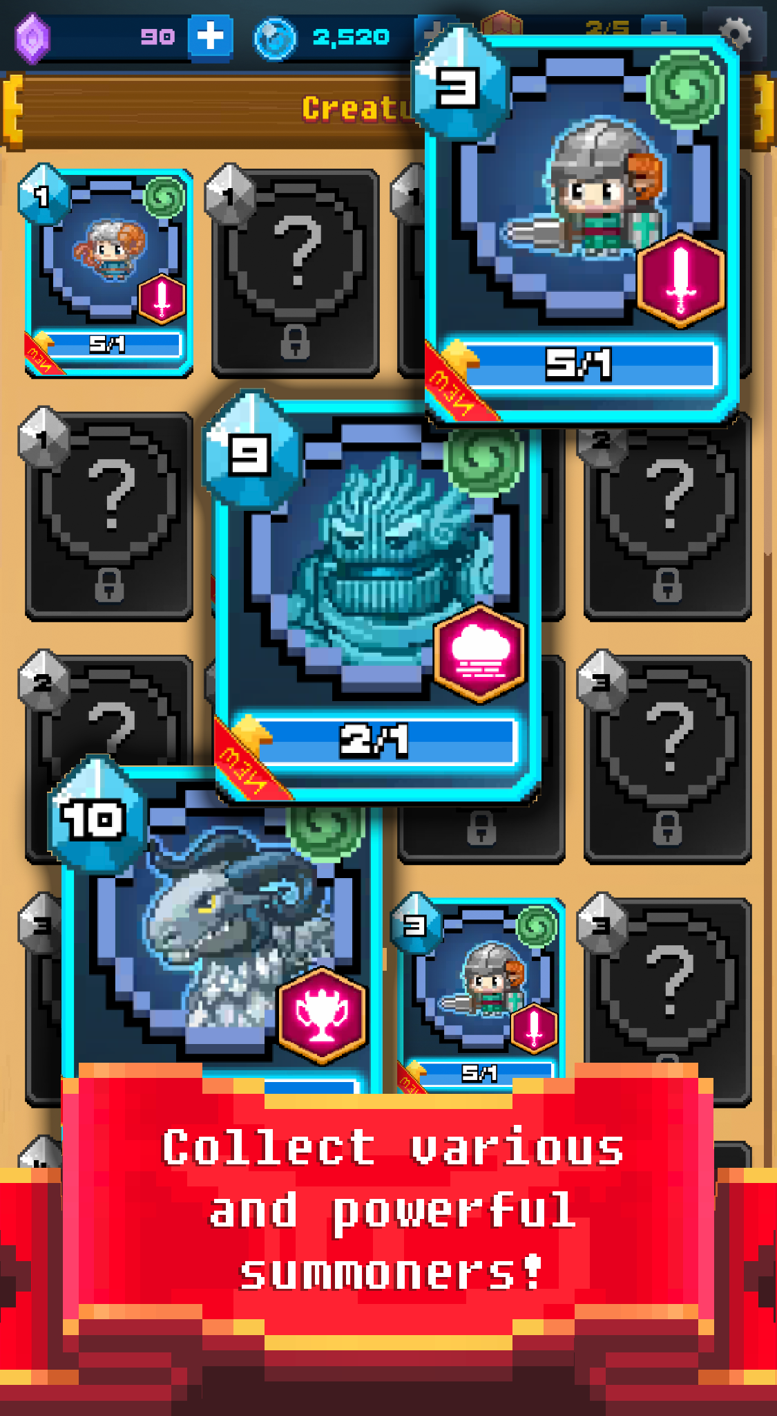 Summoner's Battle 2048 Game Screenshot