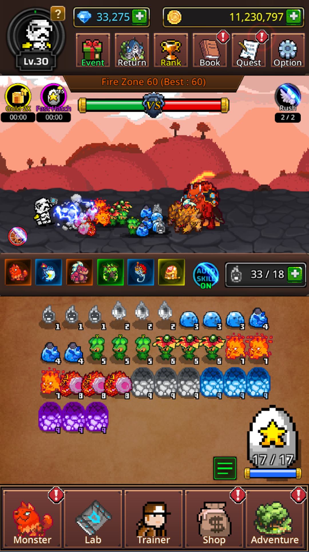 Grow Mergemon Masters : Idle Game Screenshot