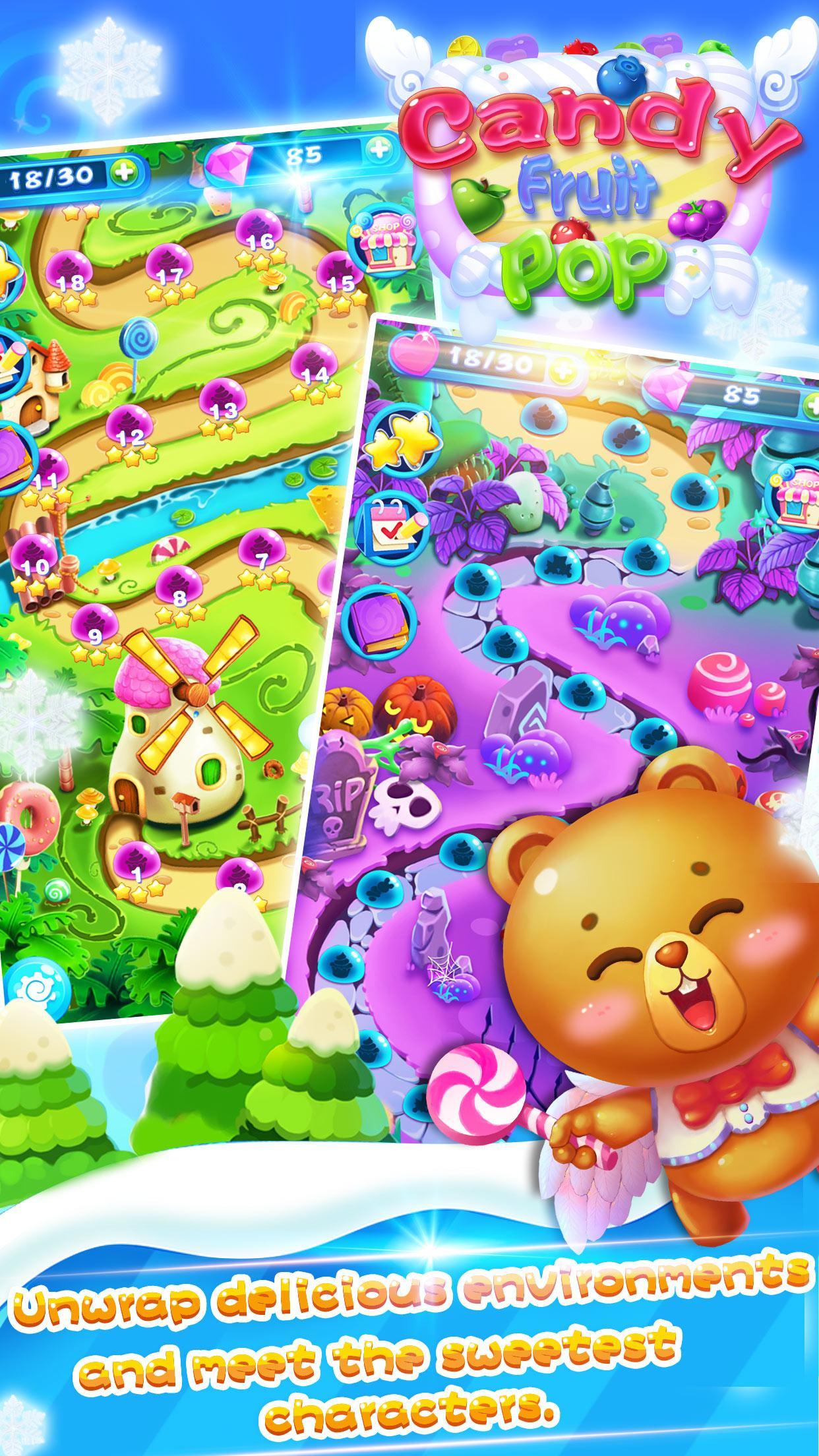 Candy Fruit Pop Game Screenshot