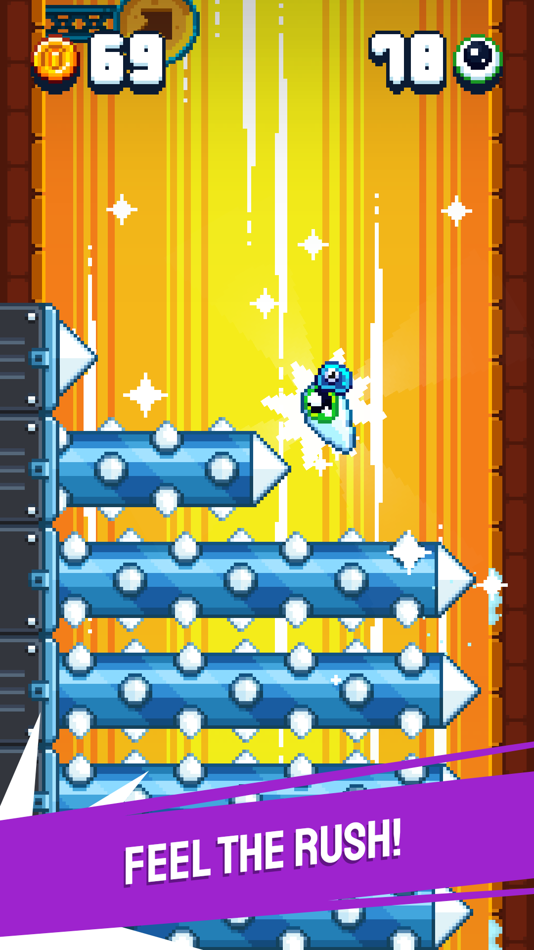 Blobout - Endless Platformer Game Screenshot