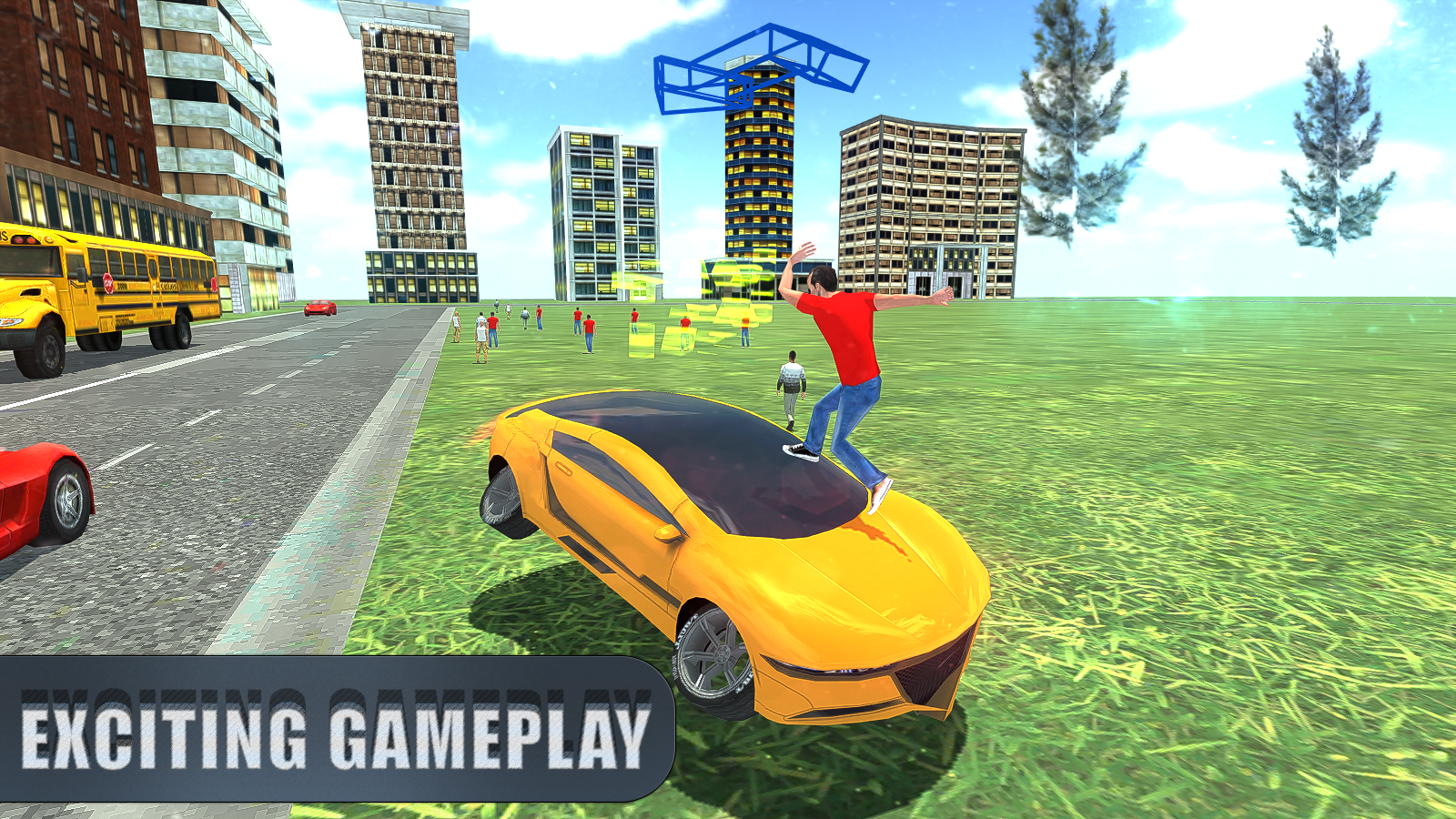 Flying Taxi Sim 2016 Game Screenshot