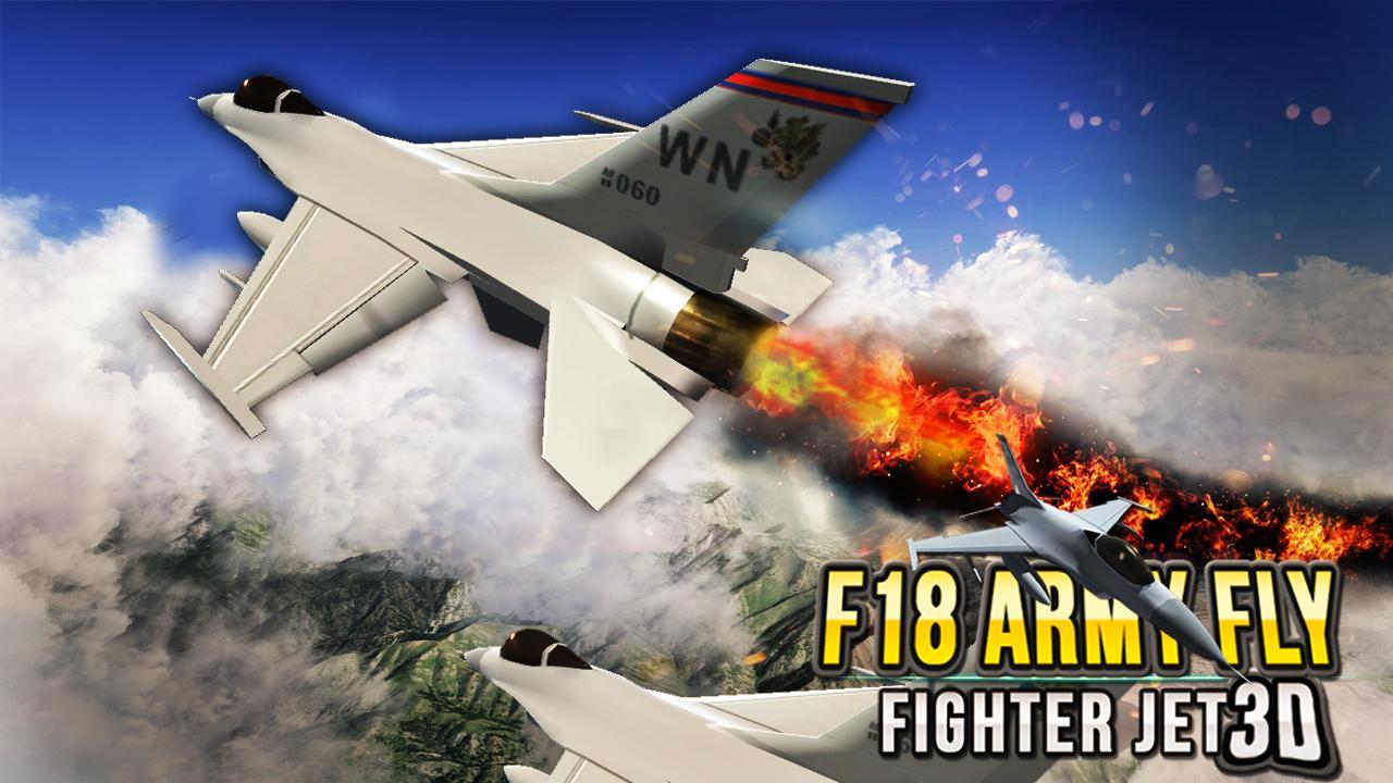 Captura de Tela do Jogo F18 Army Fly Fighter Jet 3D