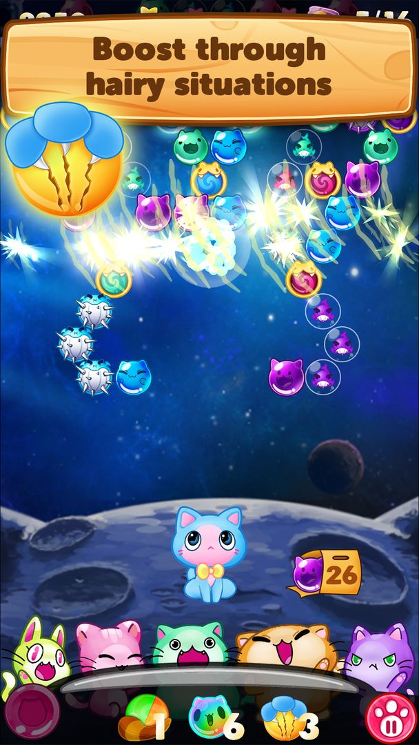 Kitty Pawp Bubble Shooter screenshot game