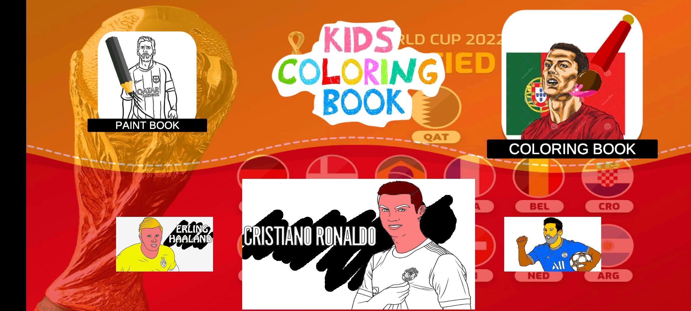 worldcup player coloring book ゲームのスクリーンショット
