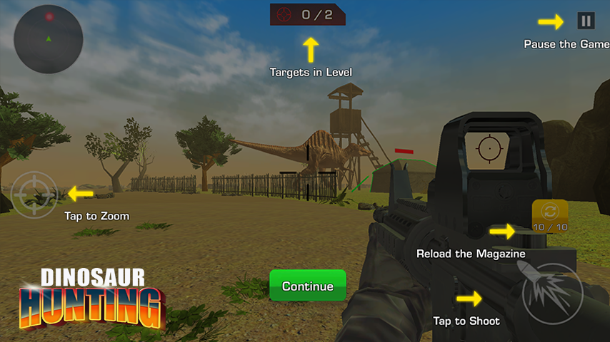 Dinosaur Hunting Game Screenshot