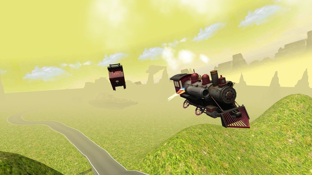 Screenshot of Flying Train Simulator 3D Free