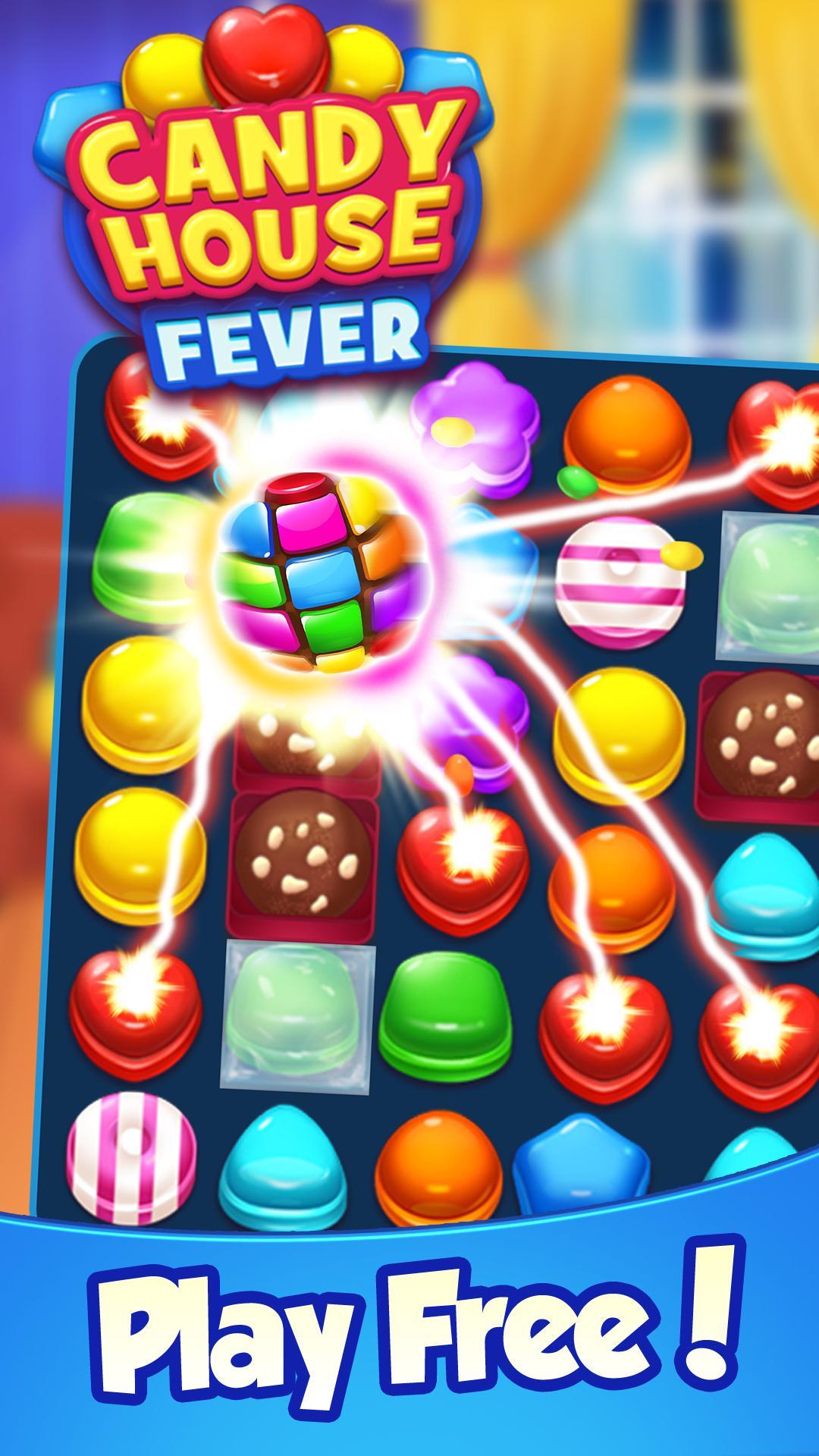 Screenshot 1 of Candy House Fever - เกมจับคู่ฟรีในปี 2020 1.3.4