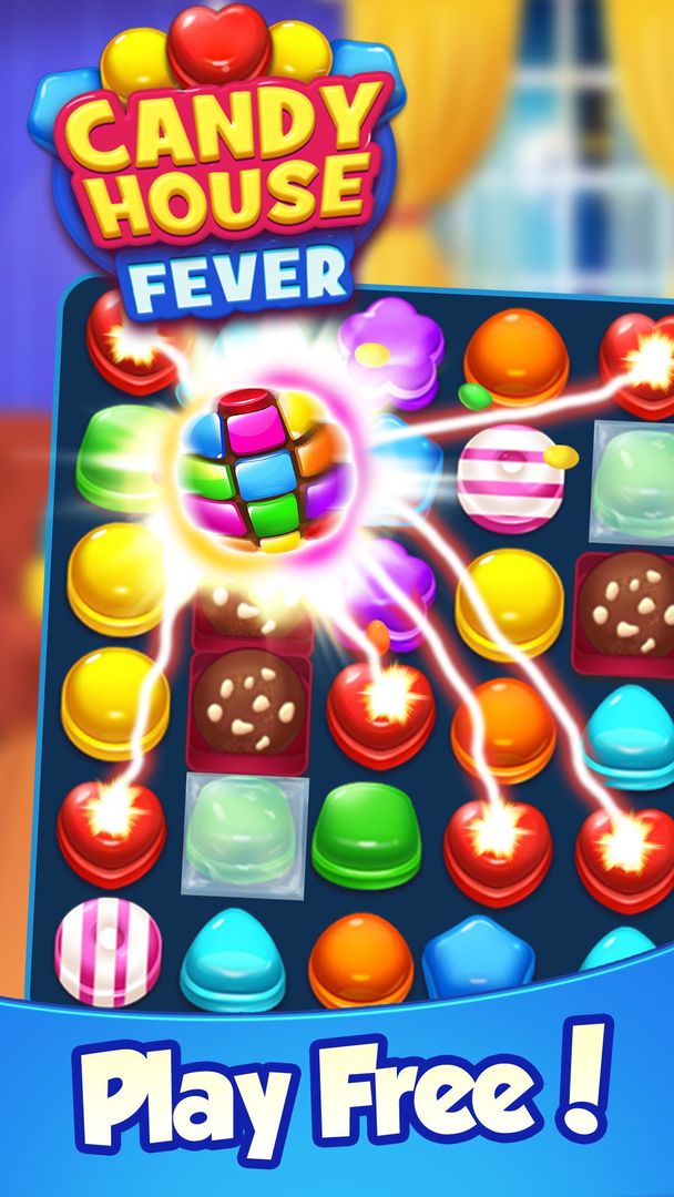 Candy House Fever - 2020 free match game ภาพหน้าจอเกม