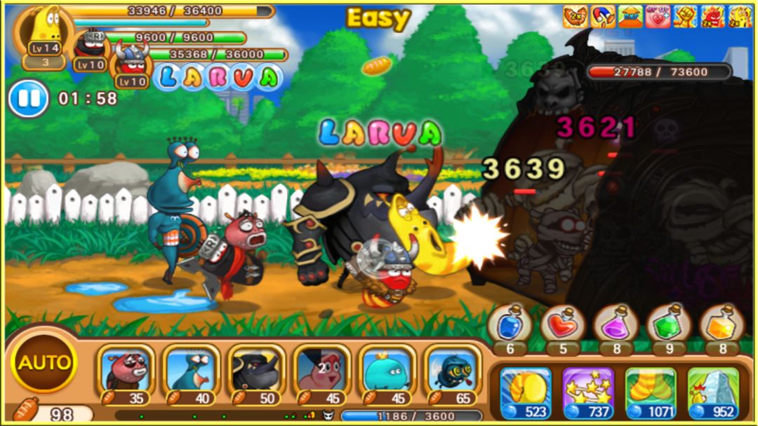 Larva Heroes: Battle League screenshot game