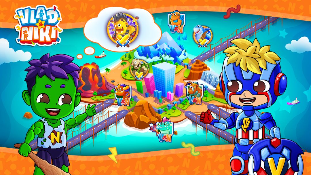 Vlad and Niki Superheroes screenshot game