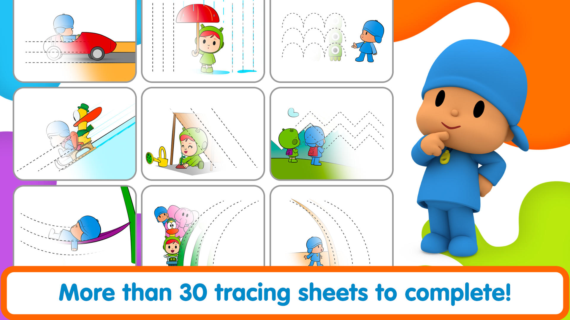 Pocoyo Colors:  Fun drawings! Game Screenshot