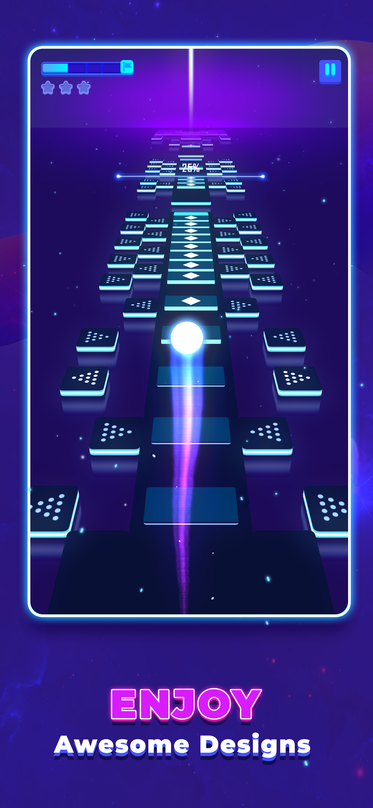 Screenshot of Jump Ball: Tiles and Beats