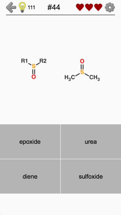 Functional Groups in Chemistry Game Screenshot