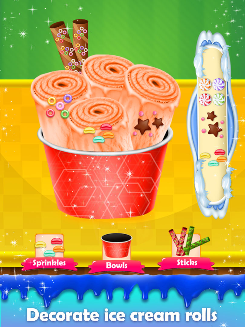 冰淇淋卷製造商：煮美味的甜點遊戲截圖
