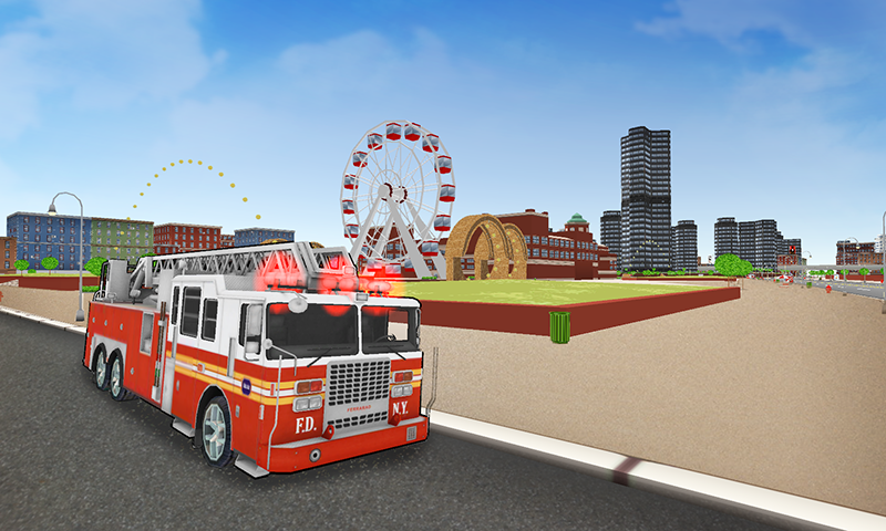 Screenshot 1 of Pembalap Truk Pemadam Kebakaran: Chicago 3D 1.3