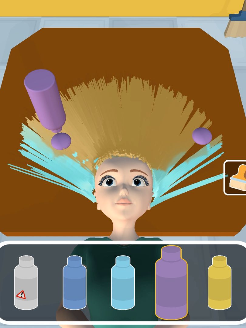 Hair Dyeing 게임 스크린 샷
